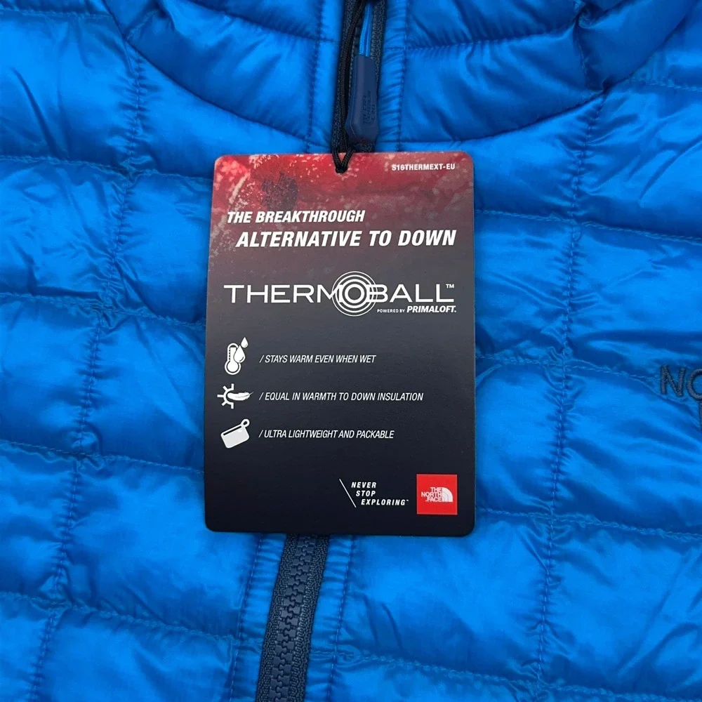 NEW The North Face ThermoBall Jacket Mens XL Hyper Blue Quilted Full Zip Puffer